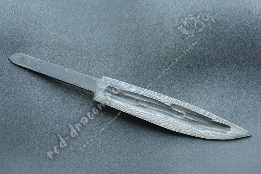 Клинок Якутский для ножа Дамаск za3307